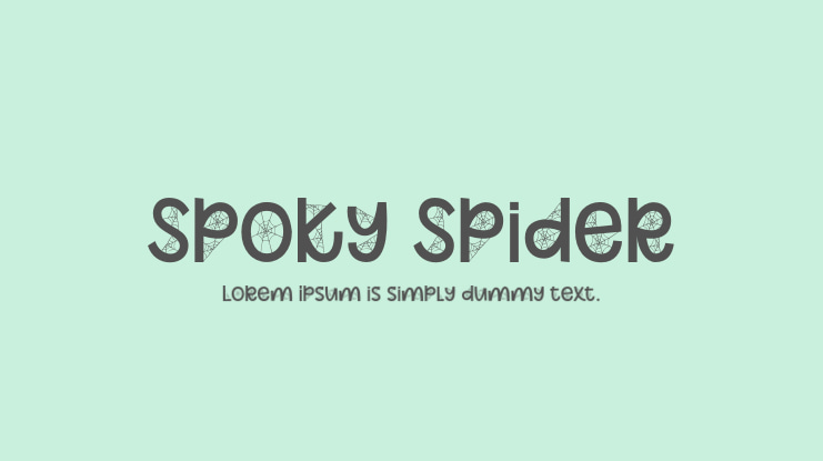 Spoky Spider Font
