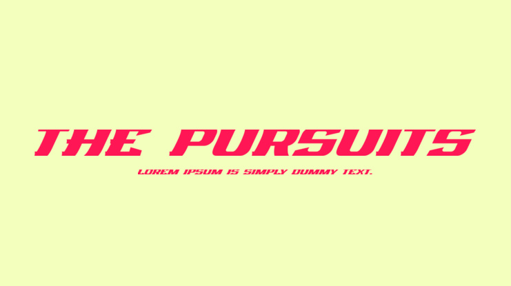 the Pursuits Font