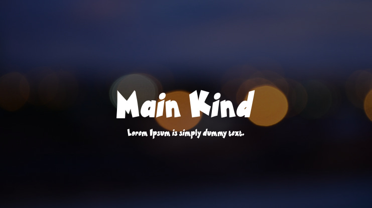 Main Kind Font
