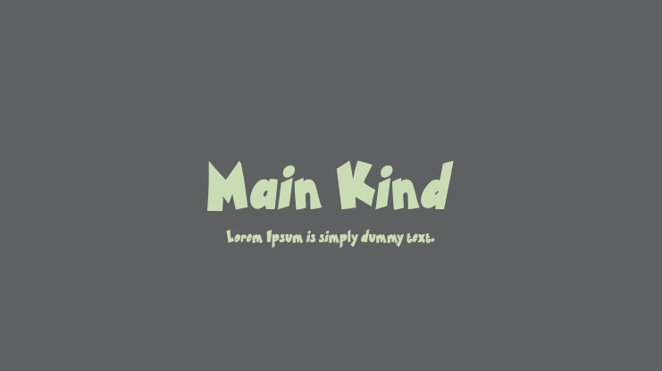 Main Kind Font