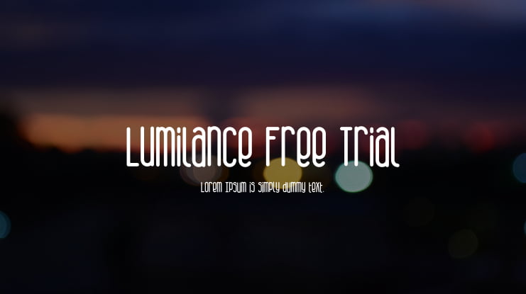 Lumilance Free Trial Font