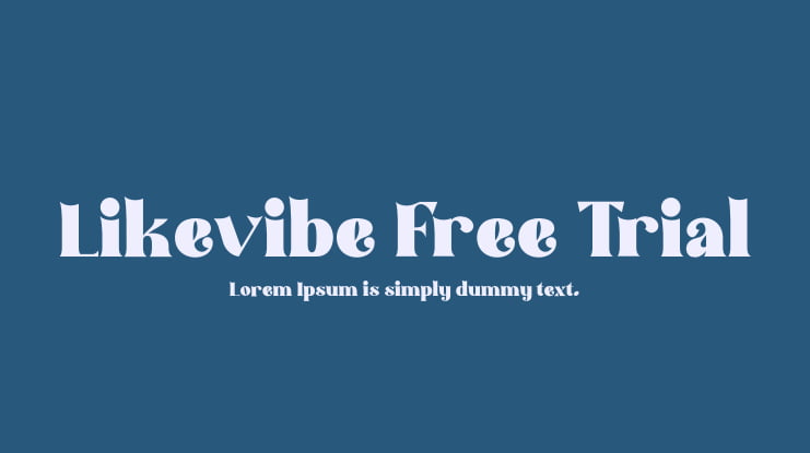 Likevibe Free Trial Font