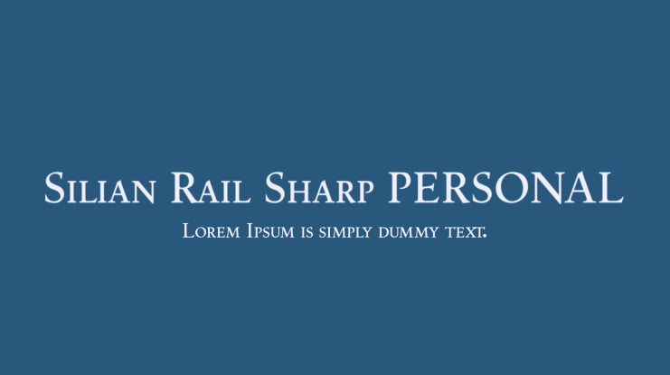 Silian Rail Sharp PERSONAL Font