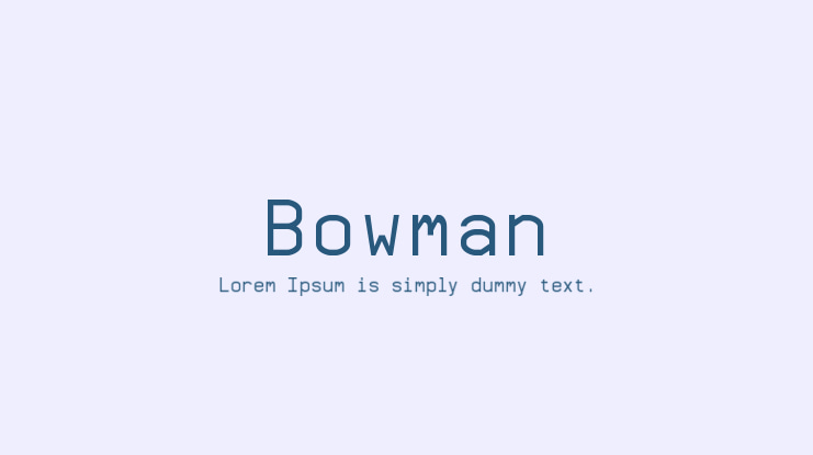 Bowman Font