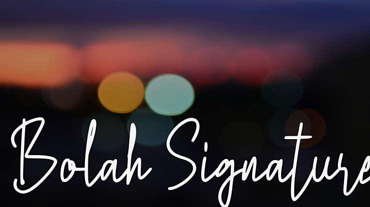Bolah Signature Font
