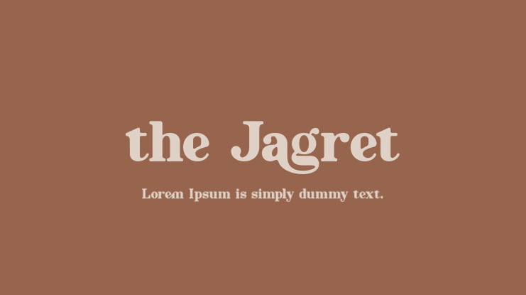 the Jagret Font