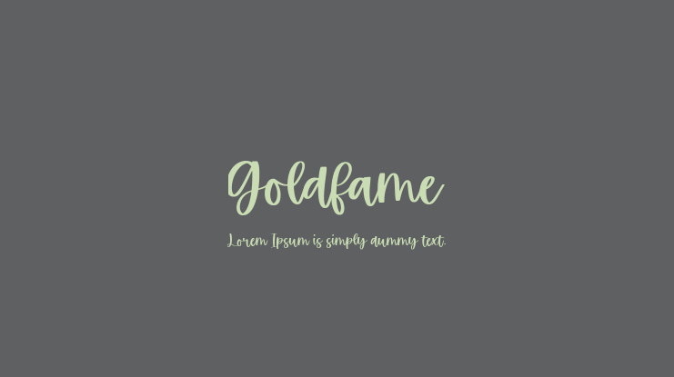 Goldfame Font