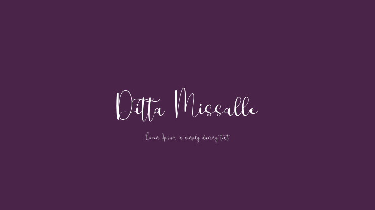 Ditta Missalle Font
