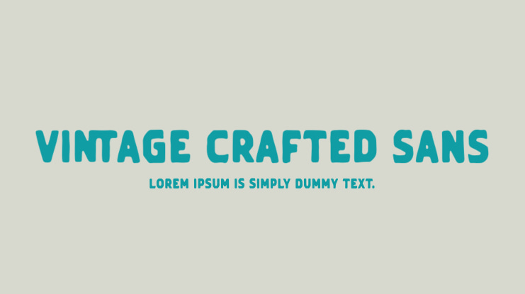 Vintage Crafted Sans Font