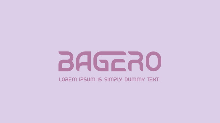 Bagero Font