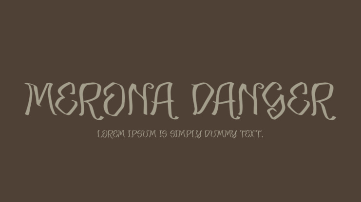 Merona Danger Font