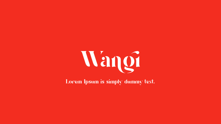 Wangi Font