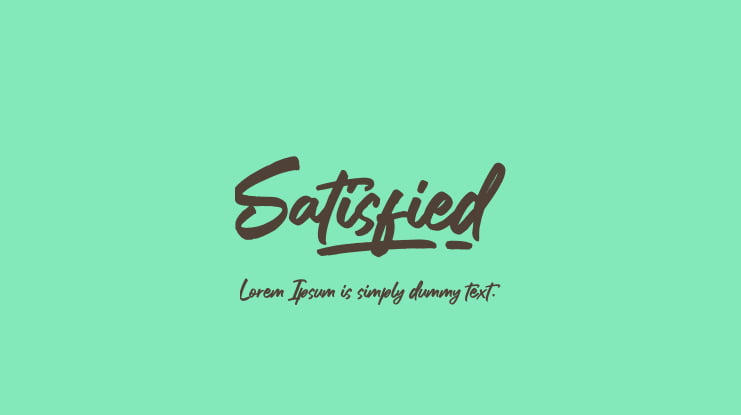 Satisfied Font