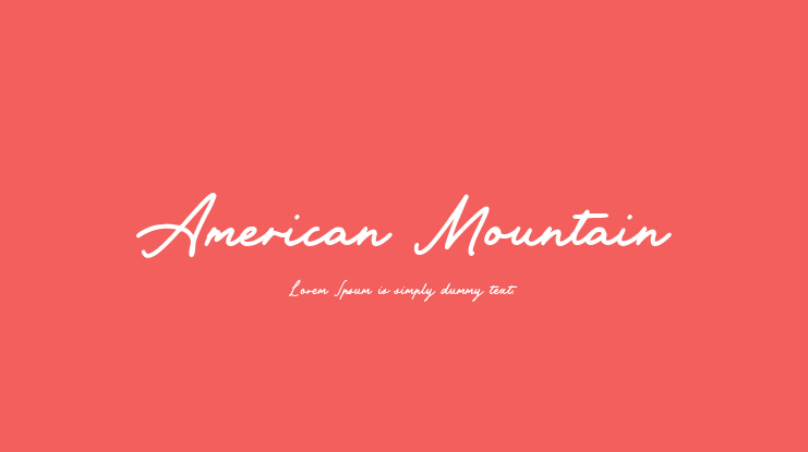American Mountain Font