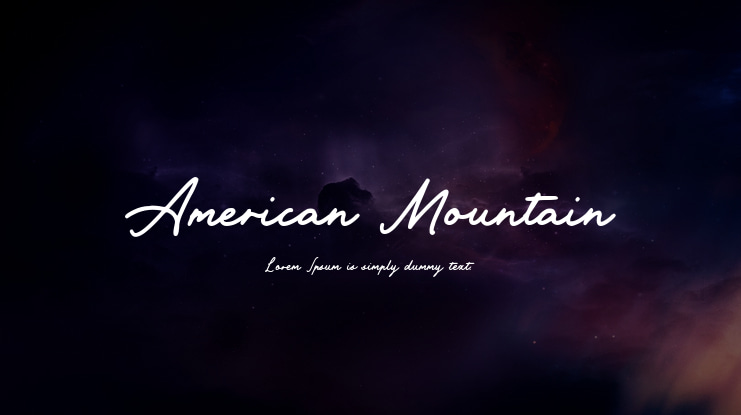 American Mountain Font