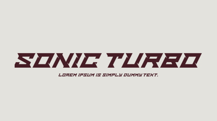 Sonic Turbo Font