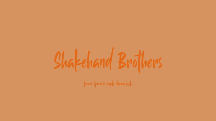 Shakehand Brothers Font