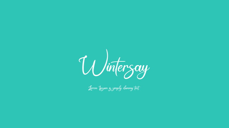 Wintersay Font