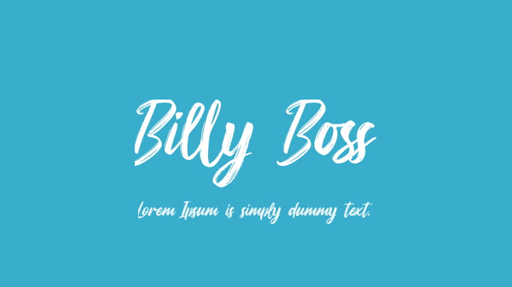 Billy Boss Font