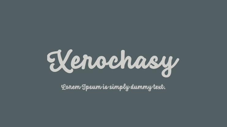 Xerochasy Font