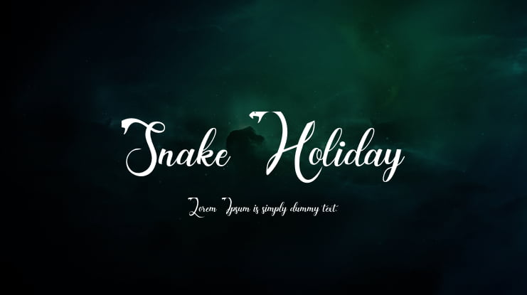 Snake Holiday Font