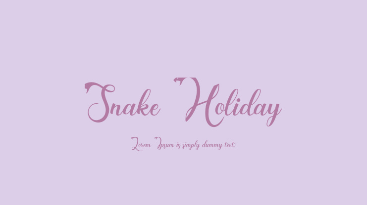 Snake Holiday Font