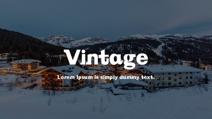 Vintage Font
