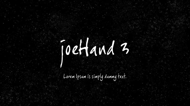 joeHand 3 Font