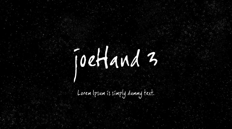 joeHand 3 Font