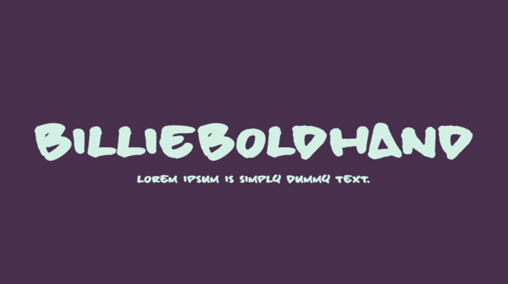 billieBoldHand Font