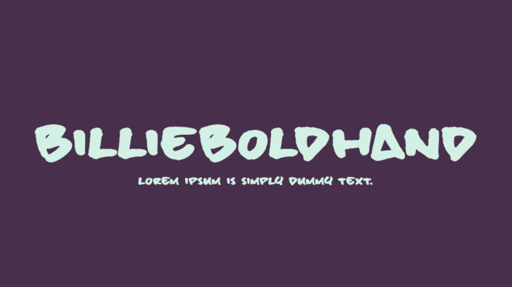 billieBoldHand Font
