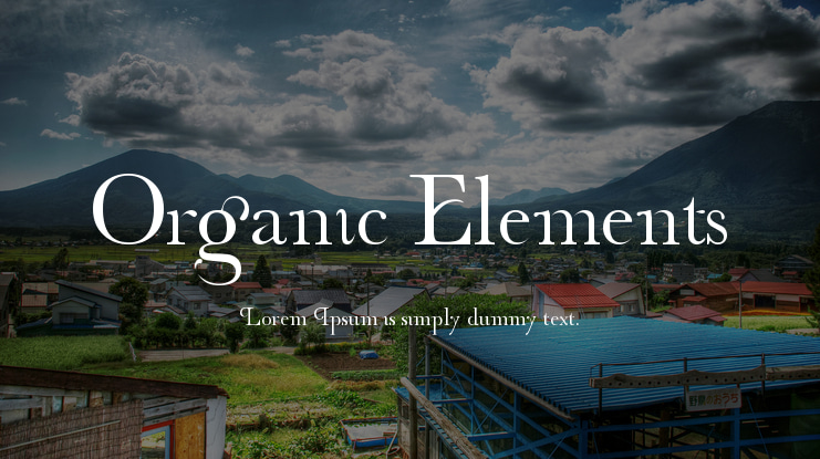 Organic Elements Font