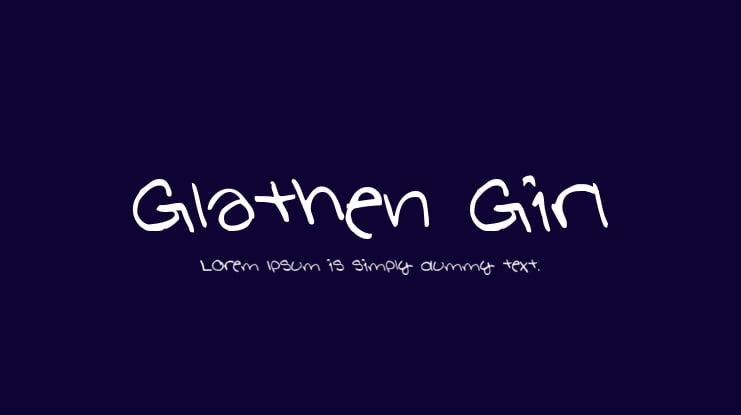 Glathen Girl Font