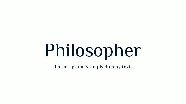 Philosopher Font Family