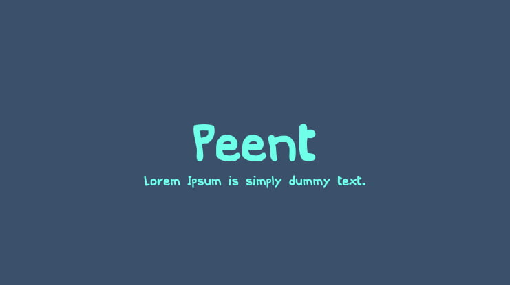 Peent Font