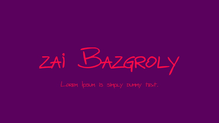 zai Bazgroly Font Family