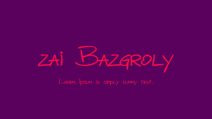 zai Bazgroly Font Family