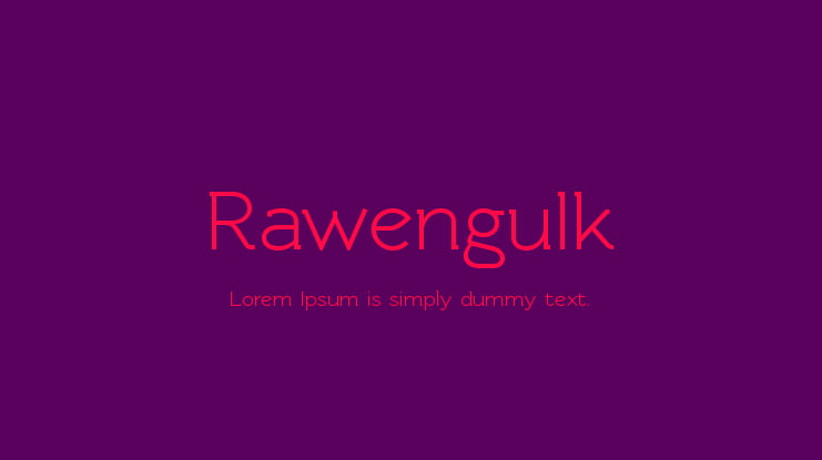 Rawengulk Font Family