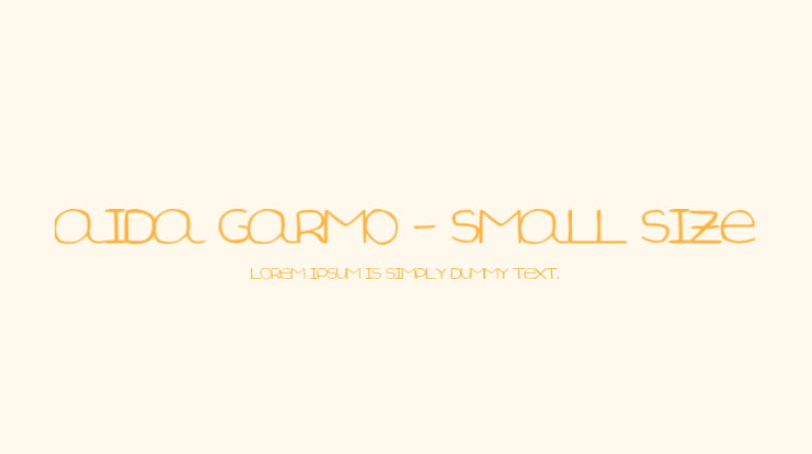Aida Garmo - Small Size Font