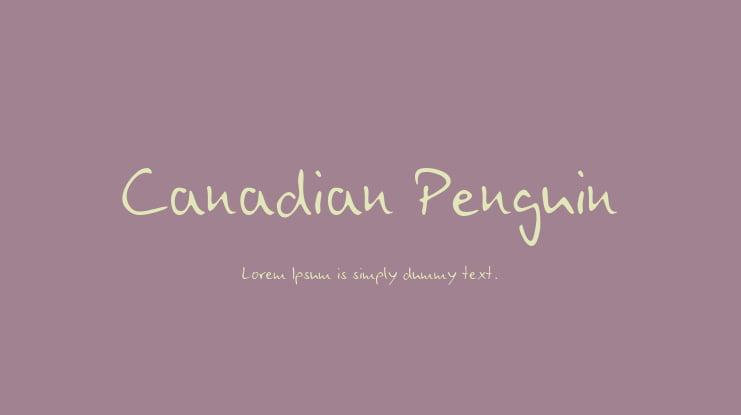 Canadian Penguin Font