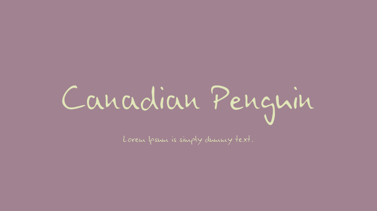 Canadian Penguin Font