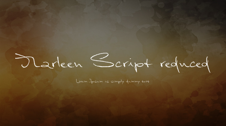 Marleen Script reduced Font Family