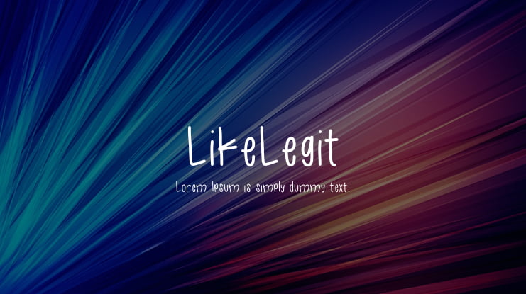 LikeLegit Font