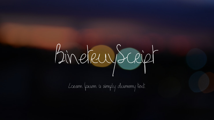 BinetruyScript Font