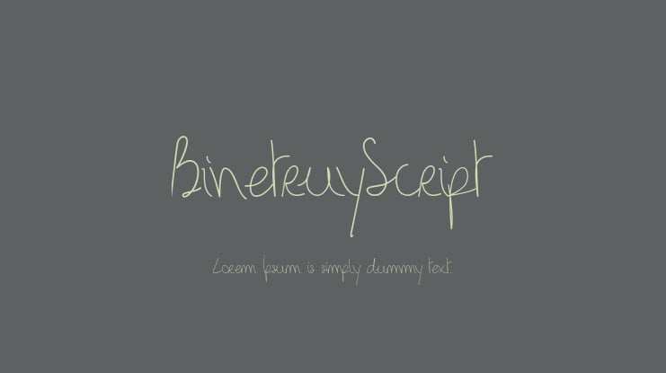 BinetruyScript Font