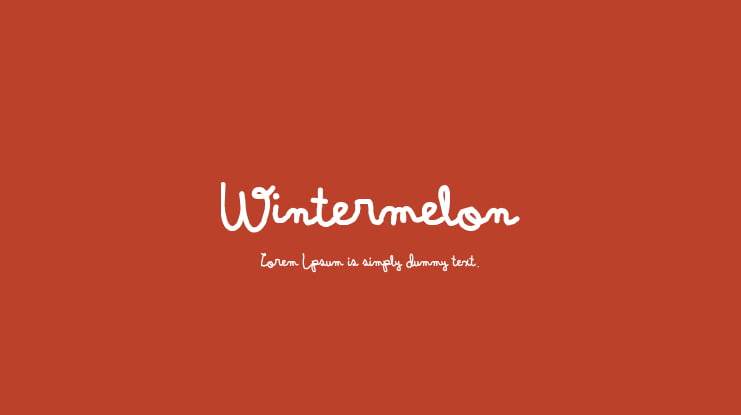 Wintermelon Font