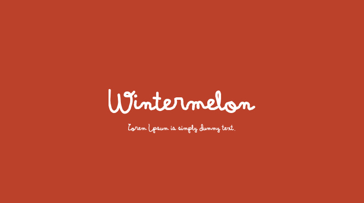 Wintermelon Font