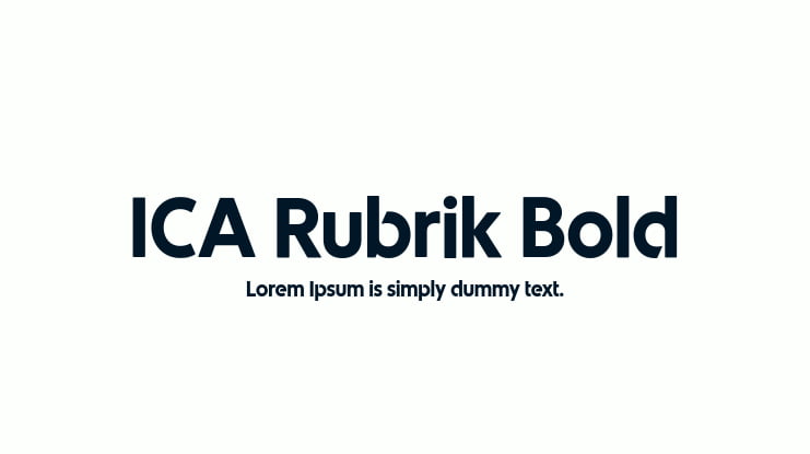 ICA Rubrik Bold Font