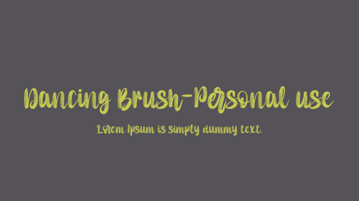 Dancing Brush-Personal use Font
