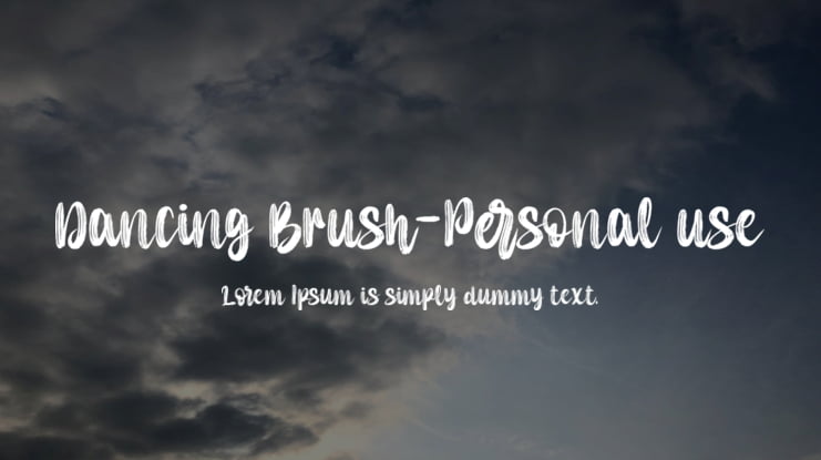 Dancing Brush-Personal use Font